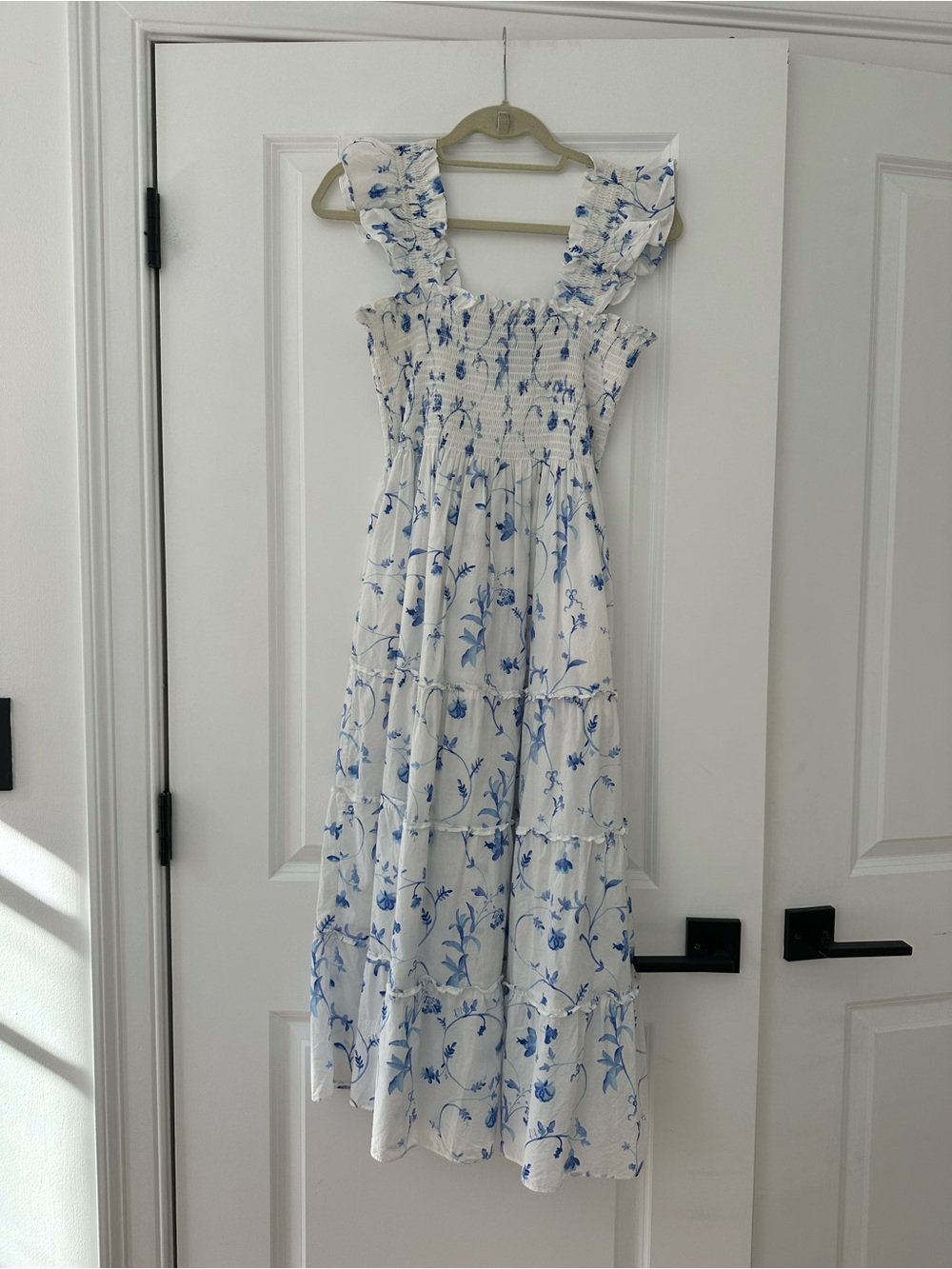 Hill House Ellie Nap Dress | S | Blue Botanical Print